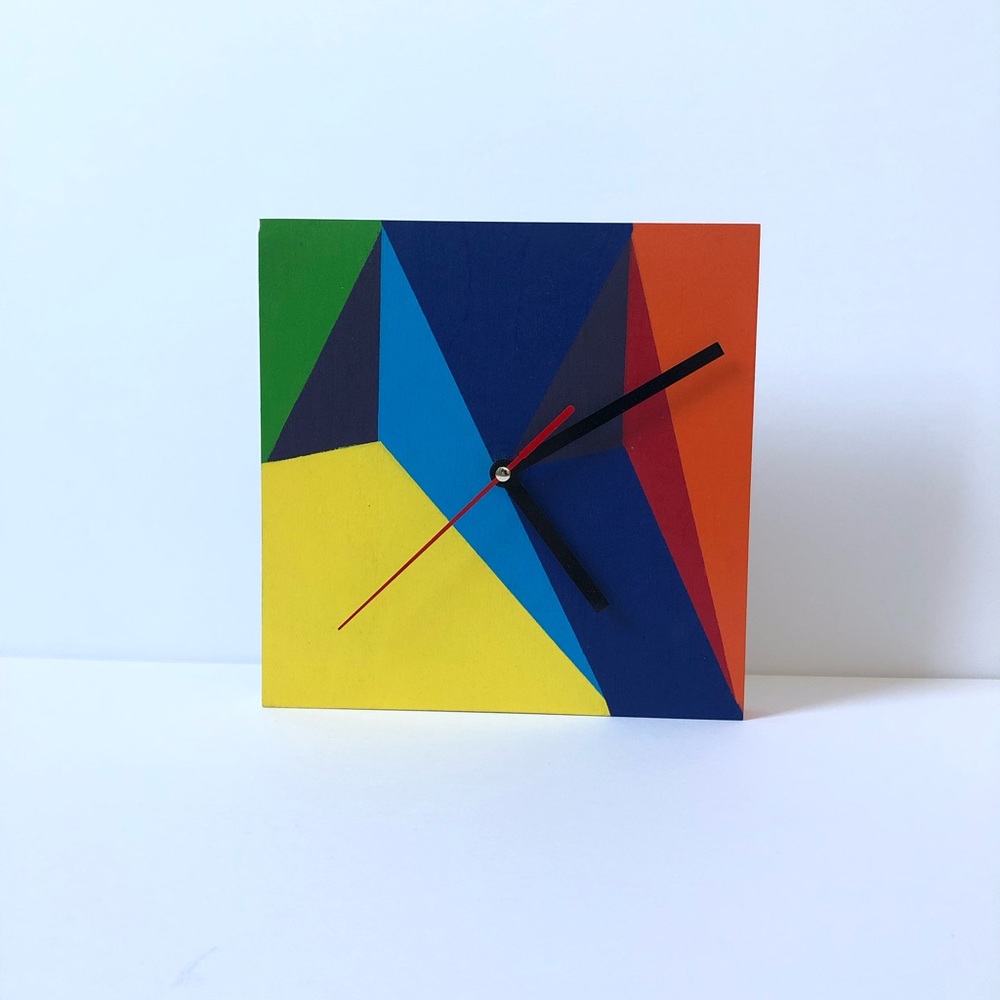 Wall clock geometric by artist Christopher Pacillo